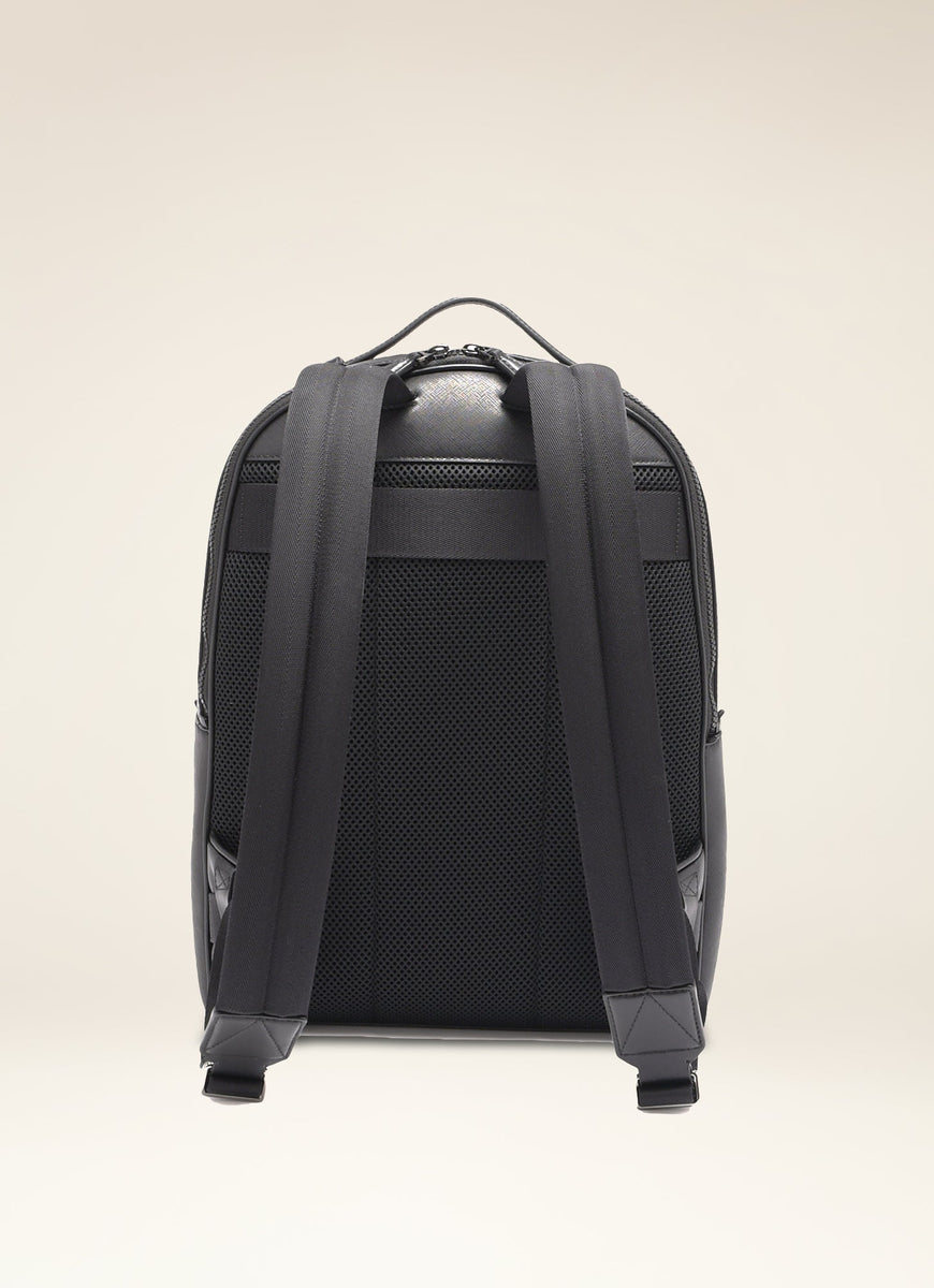 BALLY：Black leather Mavrick（リュック） Luggage & Bags>Backpacks