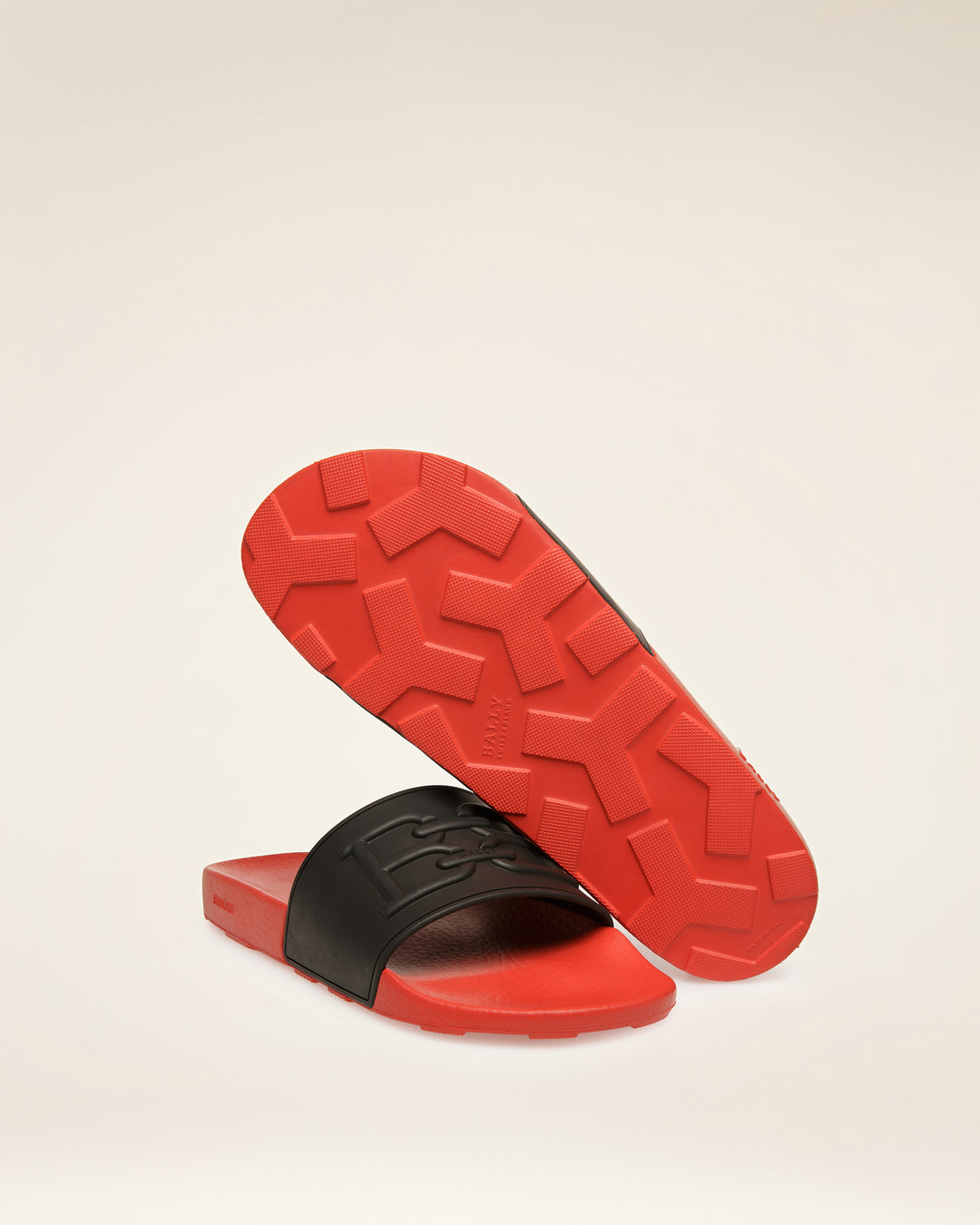 BALLY｜SLIPPERS (SCOTTY(6300476-U901) / MSS029TP003) Bally Scotty 6300476 Men's Black Rubber Slide Sandals MSRP